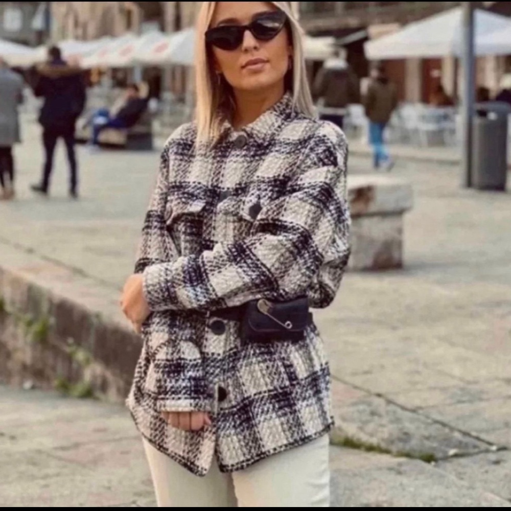 NWT ZARA Blogger Fav. Textured Overshirt